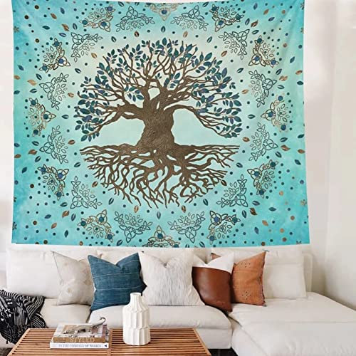 Tinnfea Wandteppich Wandtuch Lebensbaum 200x300cm Tapestry Wall Hanging Room Decor Aesthetic, Wanddeko Schlafzimmer Wohnzimmer Polyester Tapisserie Wandkunst Dekore 78x118in