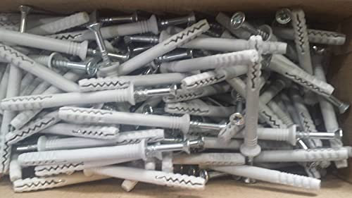 Nageldübel 6 x 40 bis 10 x 200 mm Schlagdübel Kreuzschlitz, Verzinkt, Senkkopf (10 x 100 Stück 50)