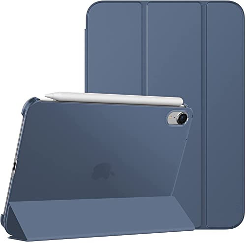 Custodia per iPad Mini 6 2021 (6a generazione, 8,3 pollici), Smart Folio Slim Stand TPU Custodia protettiva posteriore per iPad Mini 6 2021, Auto sleep/wake, protezione completa del corpo (blu navy)