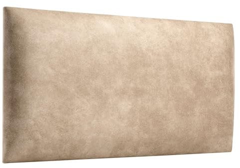 softwalls Wandkissen Vintage Leder mit 50mm Polsterung - Bett Kopfteil Wandpolster - Wandverkleidung - Wandpaneele | 60 x 30 Creme