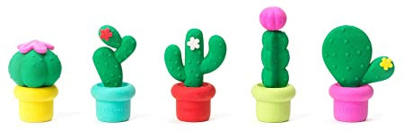 Legami - Set di 5 Gomme profumate, Aroma Fragola, 3x5 cm, Gomme a forma di Piante grasse, Resistenti, CE0002