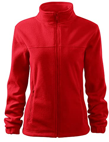 DELUNO Damen Fleece-Jacke Outdoor, Pullover Fleece mit Reißverschluss - Neu - Schwarz Rot Blau Grau Weis - Size XS S M L XL XXL