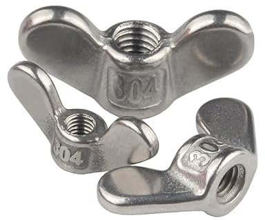Schmetterlingsmutter aus Edelstahl 304 M4 M5 M6 M8 M10 M12 M14 M16 M20 M24 Mutter Schmetterling Yuanbao Handgeschraubte Durchgangsloch-Flügelmuttern Schmetterlingsmutter ( Color : M24 (1PCS) )