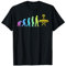 Pianist Evolution Stick Figur Keyboard Klavier Lustiger Spieler T-Shirt