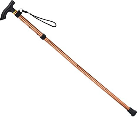 PATIKIL Trekkingstöcke Zusammenklappbare Wanderstöcke 33-37 Zoll Teleskop Klappstock mit Schlammkorb Aluminiumlegierung für Outdoor Wandern Camping Braun