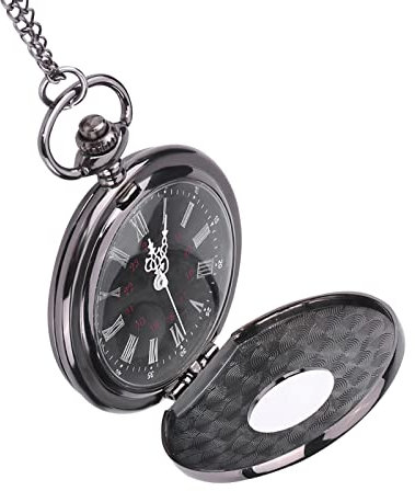 TMISHION Peaky Blinders Montre de poche à quartz, affichage 12 heures, chaîne et boîtier en alliage, montre analogique classique pour homme, Classique