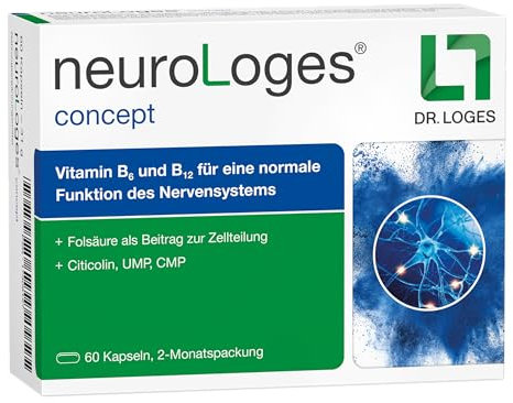 neuroLoges® concept - 60 Kapseln - Nahrungsergänzungsmittel mit Citicolin, UMP und CMP