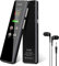 Dictaphone Enregistreur Vocal 64 Go, 1536 Kbps HD avec répétition A-B, Reconnaissance vocale et Mot de Passe, Dictaphone avec réduction du Bruit, Dictaphone avec Lecture pour conférences (ZAQE-A55)