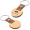 Porte clé personnalisé Mabouteille.fr® - Porte clé original en bois avec gravure laser [ Porte clef personnalisable ] (Rond)