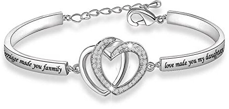 New Dauhter in Law Hochzeitsarmband Ehe Made You Family Love Made You My Daughter Armband Geschenk für Schwiegertochter