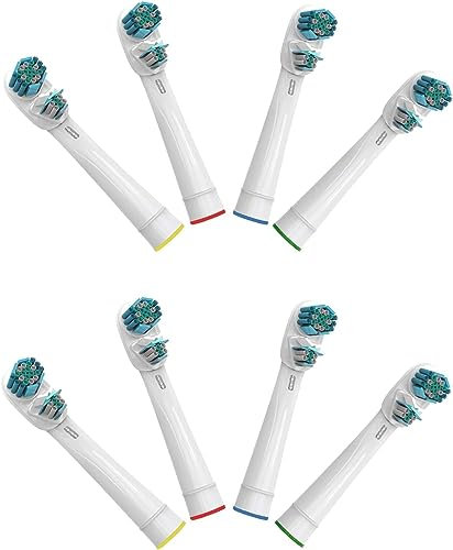 Ersatzbürsten kompatibel mit Braun Oralb Dual Clean, Ersatzköpfe für elektrische Zahnbürste Oralb, 8 Stück