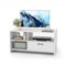 KOMFOTTEU Mobile TV in Legno con Cassetto, Tavolo TV con 3 Armadietti di Conservazione, Panca TV per TV fino a 50 pollici, Tavolo basso, per Soggiorno, Camera da letto, Studio, 104,5 x 51,5 x 52 cm,