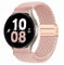 XMUXI Bracelet de montre en nylon tressé magnétique, compatible avec Samsung Galaxy 7/6/5/4 40 mm, 44 m, Galaxy 6 Classic/5 Pro/4 Classic, pour homme et femme, rose