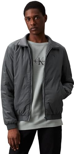 Calvin Klein Jeans Blouson Homme Padded Harrington Chaud, Gris (Endless Grey), S