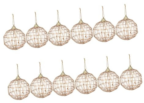 IMIKEYA 12st Weihnachtskugeln Hochzeitsdekoration Zum Aufhängen Christbaumschmuck Zum Aufhängen Christbaumkugeln Wohnkultur Bruchsicherer Weihnachtsschmuck Ball Eisen Weihnachtsbaum