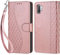 Cover Compatibile con Samsung Galaxy Note 10 Plus, Premium Pelle PU Portafoglio Flip Libro Custodia per Samsung Note 10 Plus [Protezione Completa] - Oro rosa