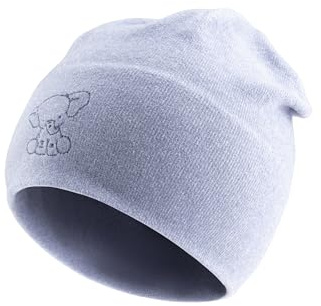 Sterntaler Beanie Elefant – leichte Unisex Babymütze aus feiner Strickware – mit gesticktem Tier-Motiv - Erstlingsmütze - weich & bequem – samtblau, Größe 35