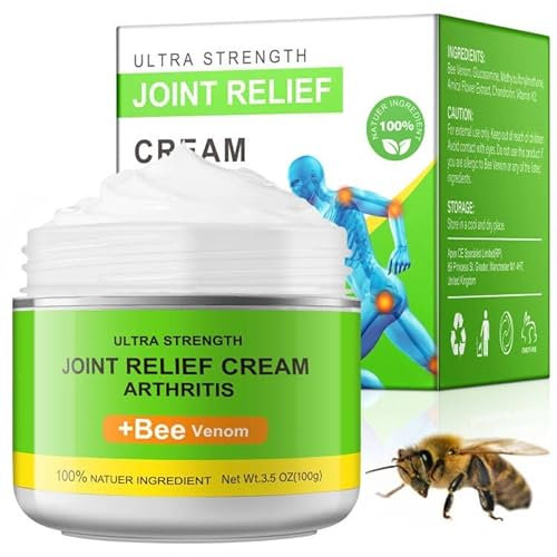Bienengiftsalbe Gegen Schmerzen Bee Cream Bienengift Bee Venom Pain Creme Arthrose Beruhigende Linderung Gelenkschmerzen,Muskelschmerzen, Muskelkater Schwellungen Nach Prellungen Verletzungen 100g