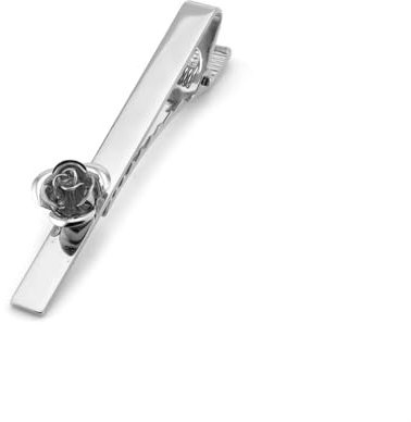 Aotiwe Pince Cravate Homme Argent, Pince Cravate Slim Homme Une Rose Pince Cravate en Cuivre