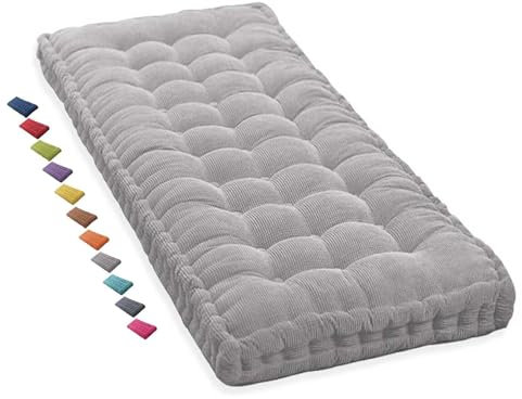 Sitzkissen Bank 150x40 100x40 80x40 160x40 120x40 200x40 Bankkissen, Gartenbank Kissen Bankauflage, Stuhlkissen 40x40 45x45 50x50, Sitzauflage Sitzpolster Bank für Innen outdoor, Fenster(Light Gray 1N