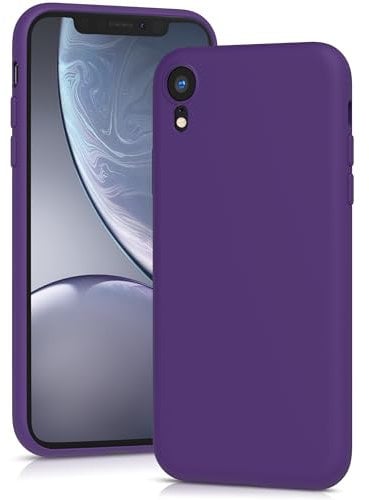 YATWIN Silicone Case for iPhone XR, Soft-Touch, Shockproof, DustProof, Antiskid Full Body Armour Phone Cover for Apple iPhone XR - Purple