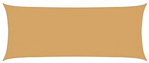 vidaXL Toldo de Vela Rectangular HDPE Arena 160 g/m² 2x5 m, Vela de Sombra de Sol, Vela de Sombra, toldo de Patio, Vela de Sombra Solar