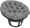 BaoTom Papasansessel Kissen 40-100cm Outdoor Sitzkissen für Hängesessel Rattanstühle Gartenstuhlauflagen Rundes Schaukelstuhlkissen, Garten Hängendes Eierstuhlkissen mit Bändern(Dark Gray,70 * 70cm)