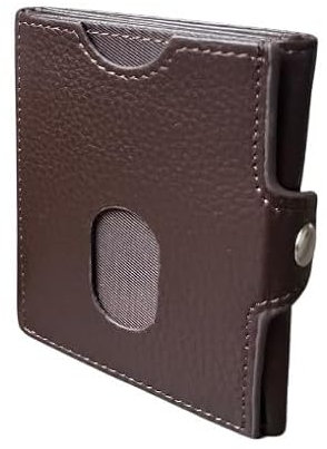 Vegabundo Slim Wallet mit Münzfach & RFID-Schutz - Mini Geldbörse Herren & Damen - Kartenetui Kreditkartenetui - Portmonee Geldbeutel Portemonnaie klein (Braun)