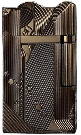 Sanji Classic Mermaid Feuerzeug, Kerosin-Seitenschieber-Zündung, Kupferfeuerzeug für Zigarren, Sammlung, Geschäftsgeschenk, Herrengeschenk(Black)
