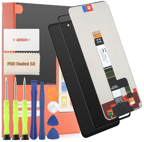TGHongKy Display für Xiaomi Redmi 13 Bildschirm Ersatz für Xiaomi Redmi 13 LCD Ersatz Sensor Glas Touchscreen-Digitalisierer Panel Assembly mit Reparaturwerkzeug - [Schwarz]