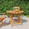 Myheimly Akazienholz Massiv Gartentisch Klappbar Bistrotisch Klapptisch Holztisch Garten Tisch Esstisch Terrassentisch Gartenmöbel Ø 90 x 75 cm