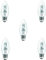 Swan Halogen Candle Bulbs, E27 Edison Screw, 42W, Clear, Pack of 5