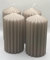Løgum Kloster dänische Blockkerze Stumpenkerze ohne Duft 4-er Set mit Rillen Brenndauer ca. 39 Std., Sondergrößen ca. 50 Std (SG1 taupe 6,8x13cm BD52Std)