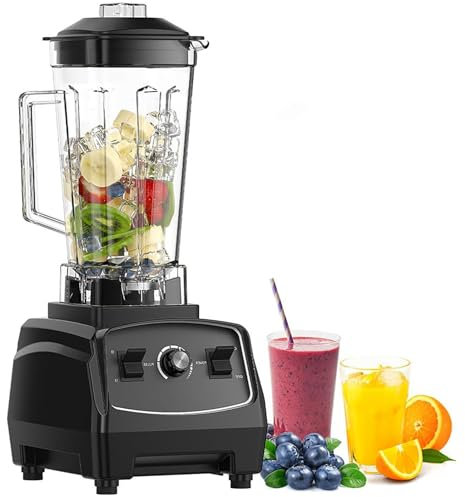 Commercial Grade Blender Mixer,Blender Smoothie Maker,BPA Free 2200W Heavy Duty Commercial Blender,Ice Smoothie Bar Fruit Blender,Smoothie Maker,for Vegetables and Fruit