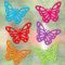 JSRQT Magnetic Screen Door Decals Butterfly Protector Magnets Stickers Double Sided Safe Decorative Flexible Retractable for Fridge Refrigerator Pets Sliding Twist, Click and Lock (6 Pairs)