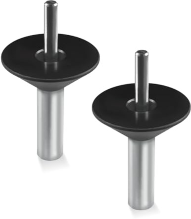 POWERTEC Router Centering Pin and Cone Set 2PK Compatible with Bosch Router Sub Bases with 1/2 & 1/4 Ends, Calibrate Router Base Plates, Centering Template Guides on Routers & Accessories, 71833-P2