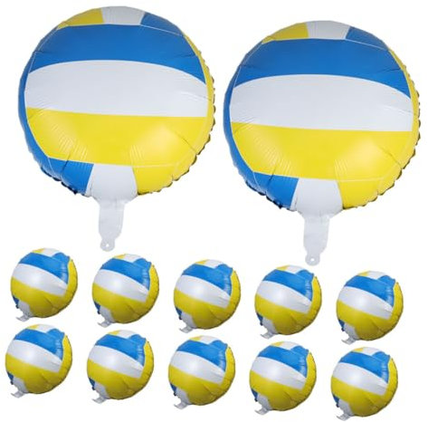CIYODO 12stücke Volleyball-folienballons Sportparty-zubehör Geburtstagsdekoration Ballons Für Party-dekoration Und Fotorequisiten