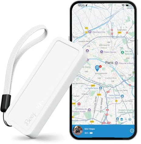 Zen S by Beepings; Localizador GPS para Coche, Moto, Patinete, Sin SIM | Anti Inhibición, 1 Año de Suscripción Incluido, Alertas Antirrobo, 6 Meses de Batería, Impermeable, Ideal en entornos urbanos
