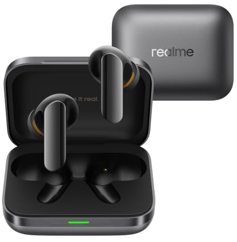 realme buds Air 7 Pro In-Ear Bluetooth Headphones Grey | Bluetooth 5.4 SBC/AAC/LHDC, 53dB ANC, 48h riproduzione, 3-Mic ENC, Driver 11+6mm, IP55