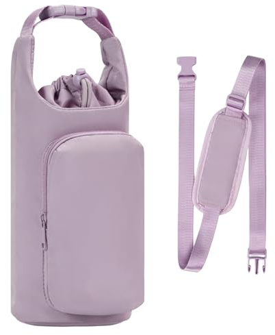 MLPKOI Tragetasche für Wasserflaschen, Wasserflasche Flaschenhalter Tasche, mit Verstellbarem Schultergurt, mit Handytasche, Flaschenkühltasche, Set ideal für unterwegs, für Reisen Zum Wandern Laufen