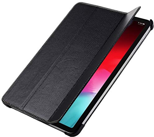 StilGut Couverture kompatibel mit iPad Pro 11 2022 2021 2020 (Generation 4,3,2) - Hülle iPad Pro 11 aus Leder - Ohne Smart Cover - Lederhülle, Case - Schwarz