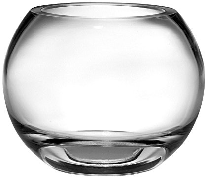 Barski Handgefertigt Glas Dick Rose Schale, Transparent, 14 cm D (14 cm Durchmesser), Hervorragende Qualität, Made in Europe