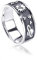 MATERIA Damen Bandring Sonne Mond Sterne Planet 925 Silber antik #SR-124, Ringgrößen:59 (18.8 mm Ø)