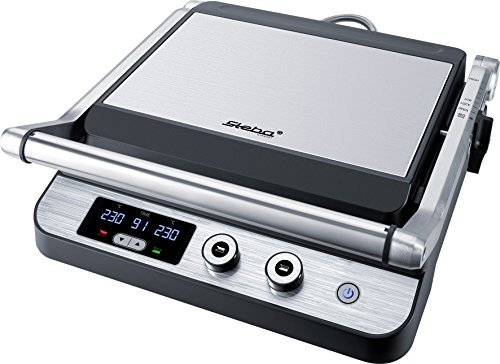 Steba FG 120 Optimaler Grill Tisch Elektro 1800 W Schwarz, Edelstahl – Grill (1800 W, Grill, Elektro, 27 x 24 mm, Tisch, schwarz, Edelstahl)