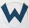 Wario W Blau Bestickt Abzeichen Patch Aufnäher Oder Zum Aufbügeln 7,5 cm