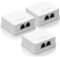 deleyCON 3x CAT 6a Superficie RJ45 2x Puertos Conector de Red Blindados FTP 10 Gbit Ethernet LAN Cable de Conexión - Blanco