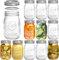 Tebery 12 Stück 16oz Einmachglas, Einmachgläser mit breiter Öffnung, 480ml Vorratsgläser, Marmeladengläser, Einkochgläser, Gewürzgläser, Einweckgläser von Früchte und Gemüse, Soße