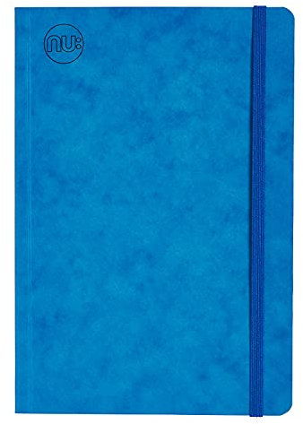NU: Notizbücher – Craze Cloud Range – A5-Tagebuch – Tagebuchbedarf – Schreibwaren-Notizbücher – linierter Notizblock – blau – 160 Seiten, NU003960-FSC-BL
