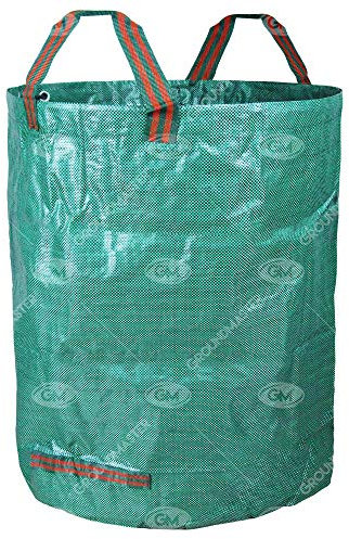 GroundMaster Runder Gartenabfallsack 300 Liter - Gartensack Stabil, Robust & Verstärkt - Big Bag Laubsack - Garten Abfallsack - Mehrzweck Großer Sack für Gartenabfälle, Bauschutt, Rasen usw.
