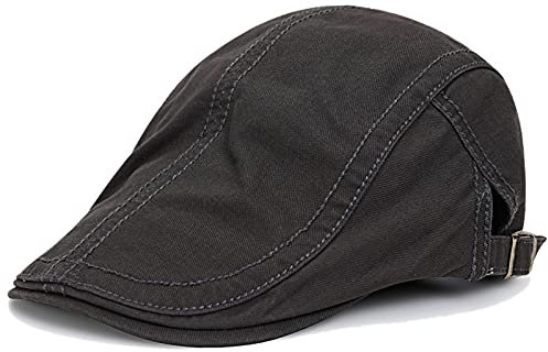 KeepSa Herren Newsboy Schiebermütze Flatcap Baumwolle Tellermütze Schlägermütze Gatsby Ivy Barett Cap Schirmmützen Hut Sommer Atmungsaktiv Verstellbare Vintage Cabbie Cap 56-59CM